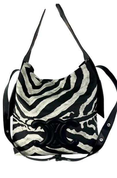 MASSIMO CONTTI torebka ZEBRA Inspiracja Celine przepiękny worek skora eko