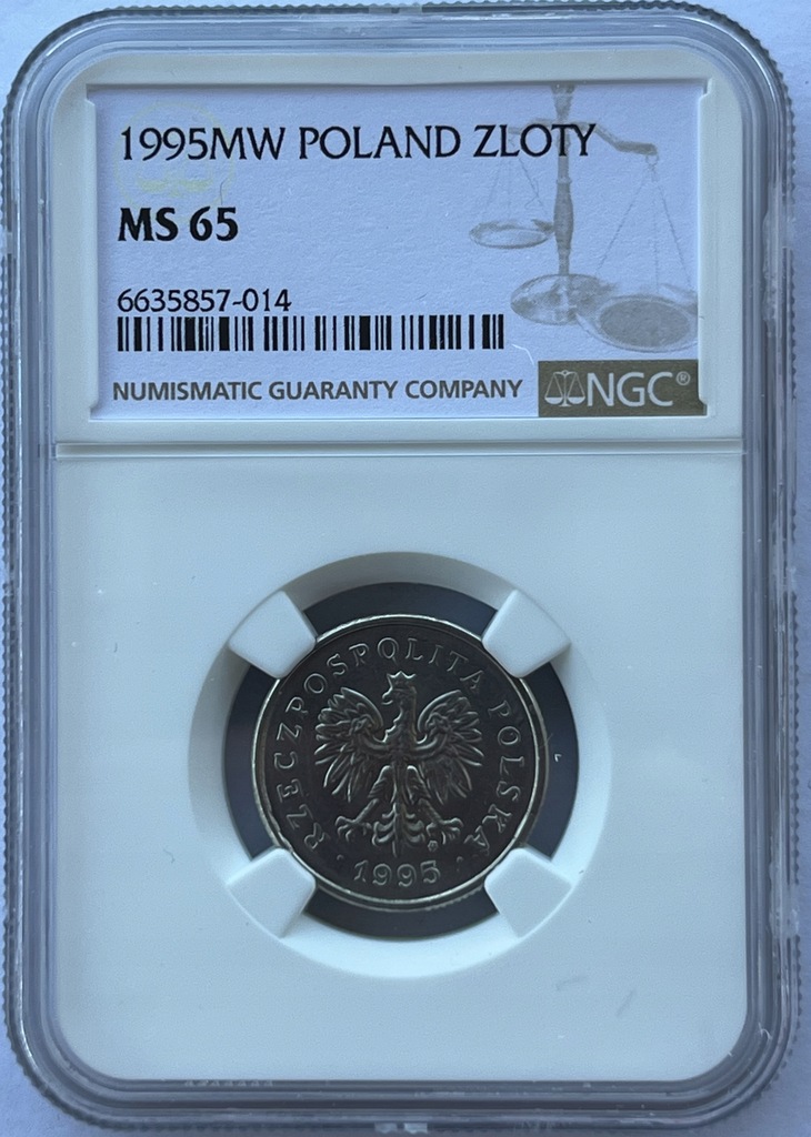 1 złoty 1995 - NGC MS 65