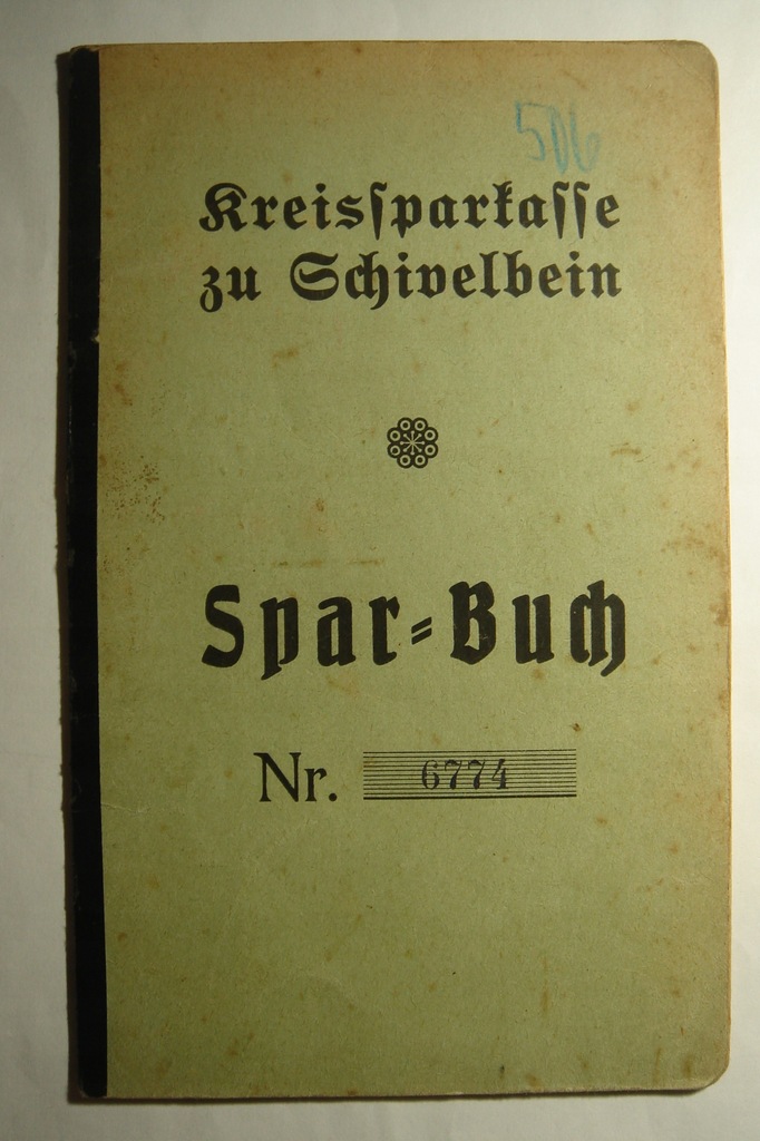 Schivelbein - Świdwin - Książeczka oszczędnościowa 1929 r.