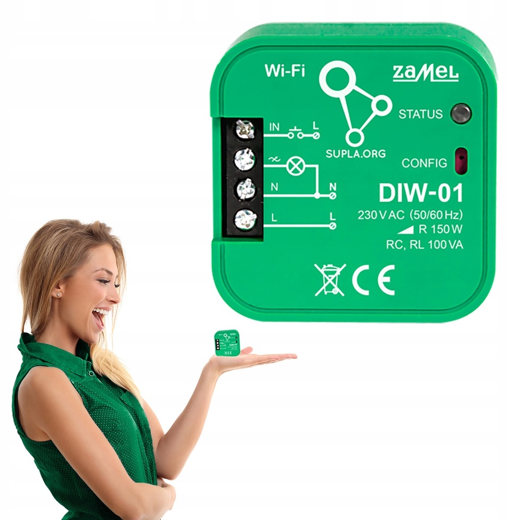 Ściemniacz dopuszkowy WiFi DIW-01 Supla Zamel inteligentny dom smart home
