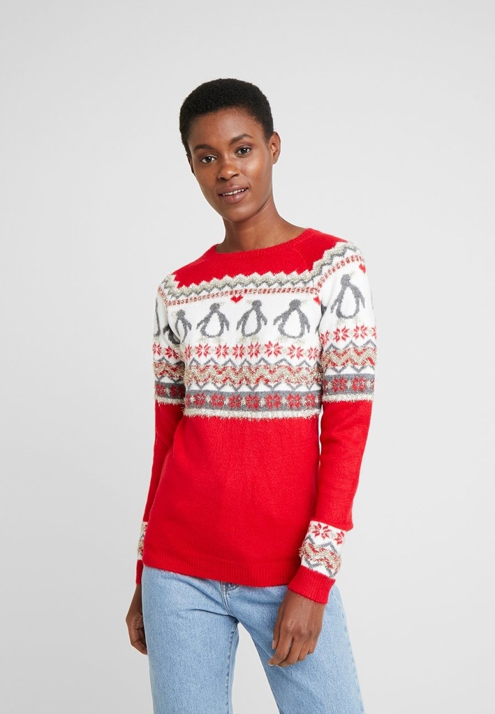 DOROTHY PERKINS ŚWIĄTECZNY SWETER CZERWONY 38 1BPE