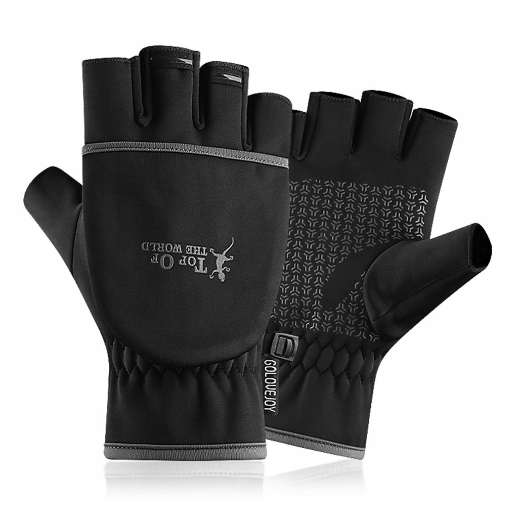Rękawiczki bez palców z klapkami Zimowe ciepłe