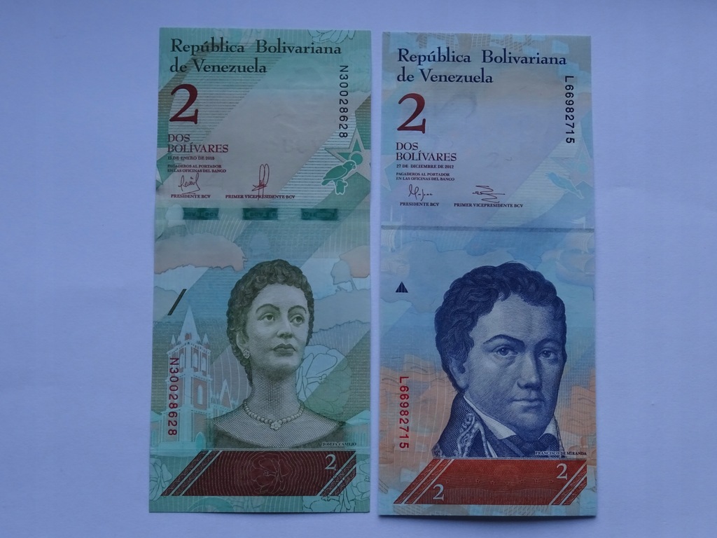 Wenezuela 2 bolivares 2012 i 2018 -C228