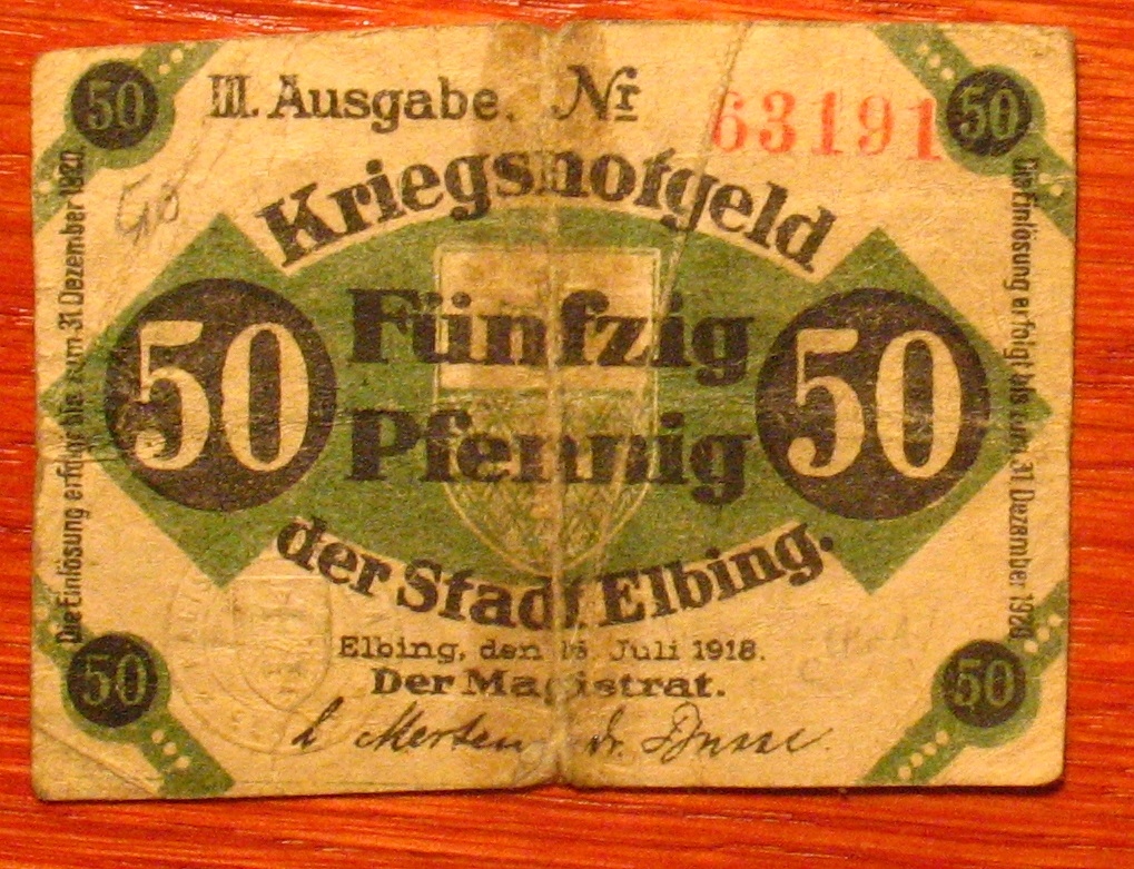 # Elbląg Elbing 50 Pf 1918 III Ausgabe 63191