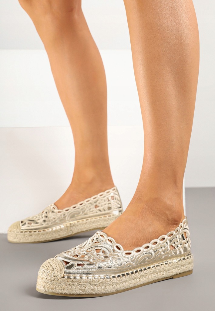 Born2Be Złote Espadryle damskie 39