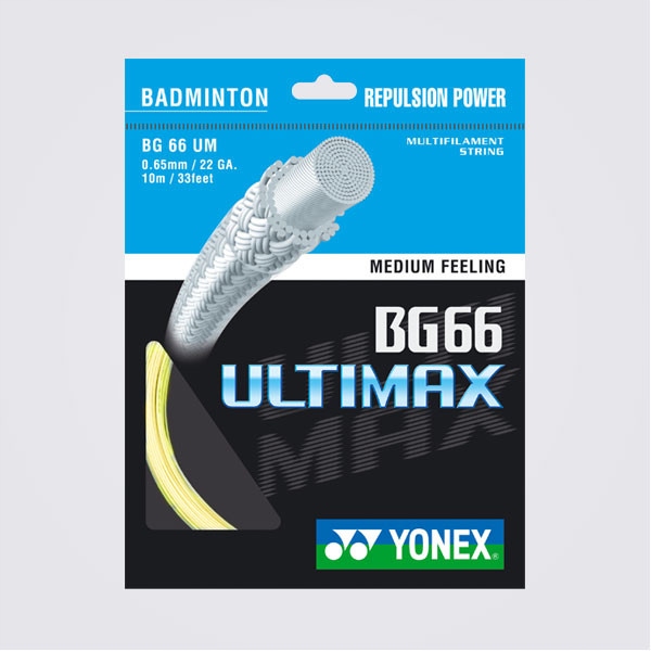 Naciąg badminton Yonex BG 66 Ultimax 0,65mm Żółty