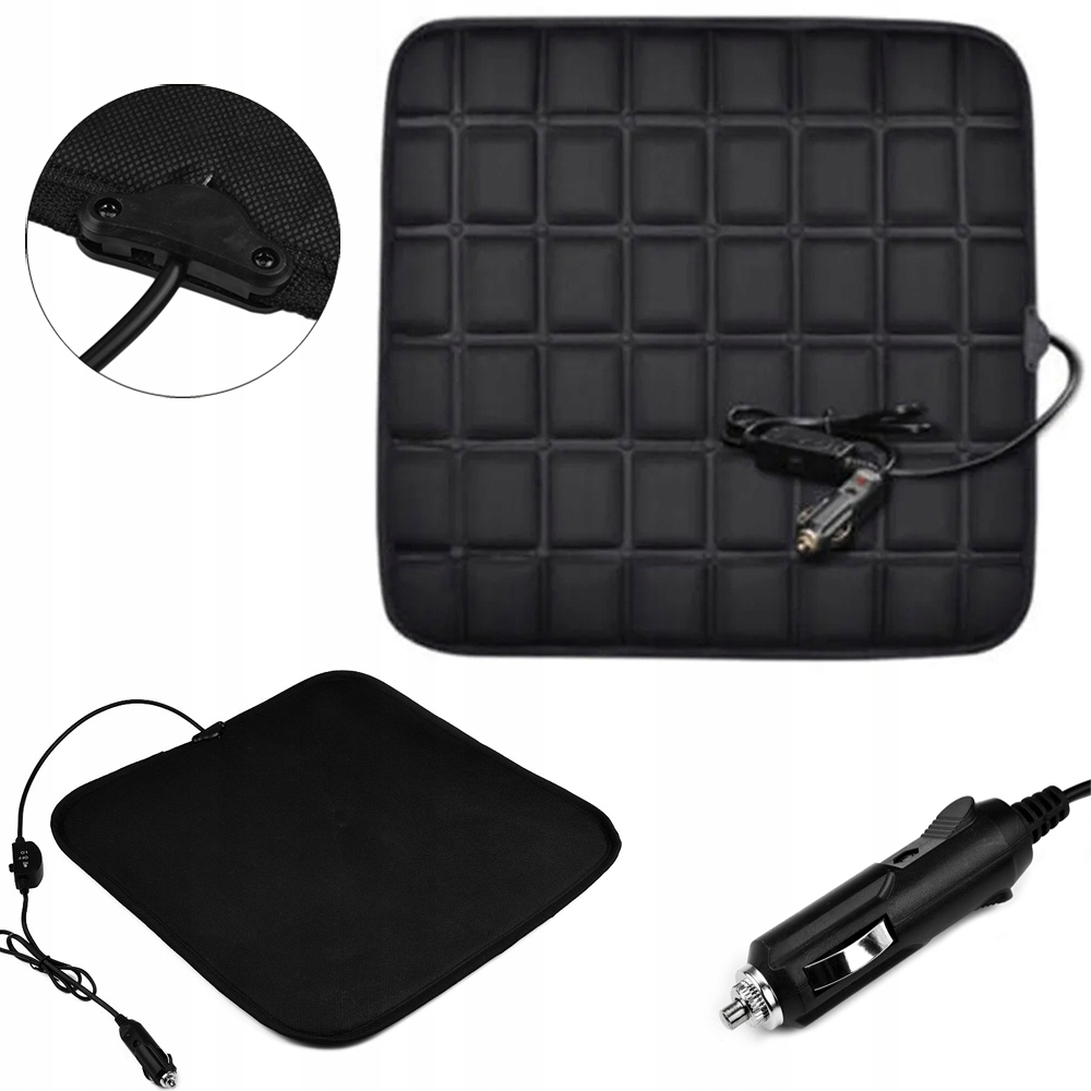 MATA GRZEWCZA NA SIEDZENIE SAMOCHODU PODUSZKA NA SIEDZENIE 45X45CM