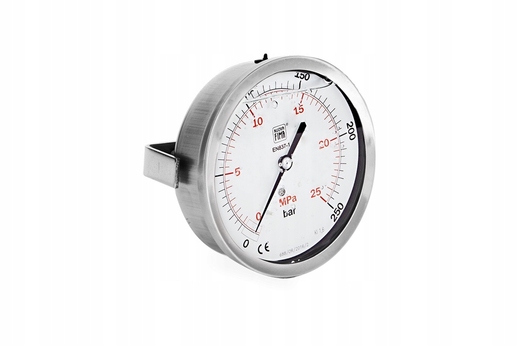 Manometr glicerynowy DN100 tylny EKS 1/2" blaszka (0-250)bar M100TL1/2(0-25