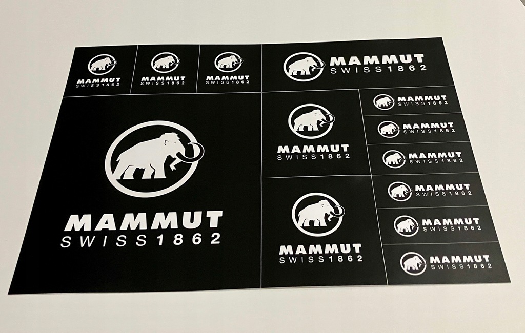 Naklejki stickers Mammut mamut szwajcarska firma turystyczna