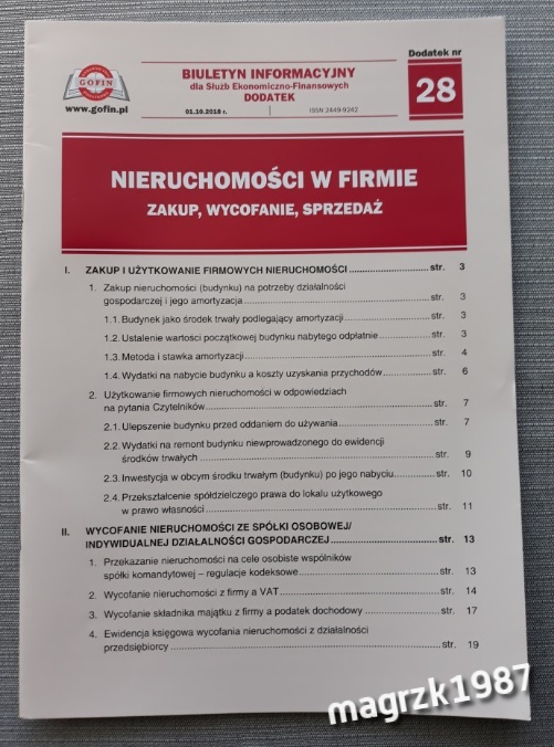 Nieruchomości w firmie - zakup, wycofanie, sprzeda