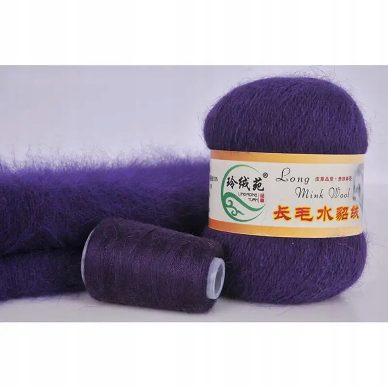 Mink Wool Knitted Yarn Soft Luxury Long Wool Shaw