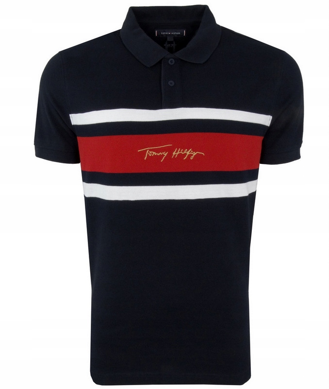 TOMMY HILFIGER polo męskie, granat, S