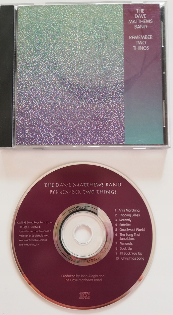 THE DAVE MATTHEWS BAND Remember Two Things CD USA