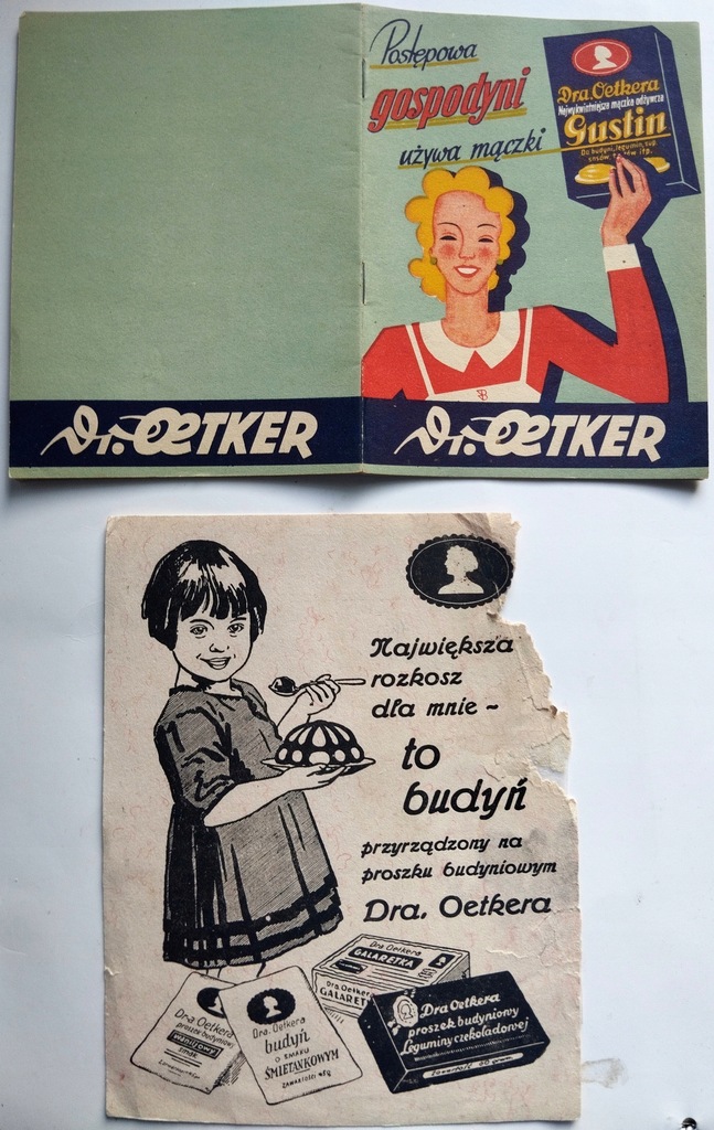 DR OETKER REKLAMY PRZEDWOJENNE