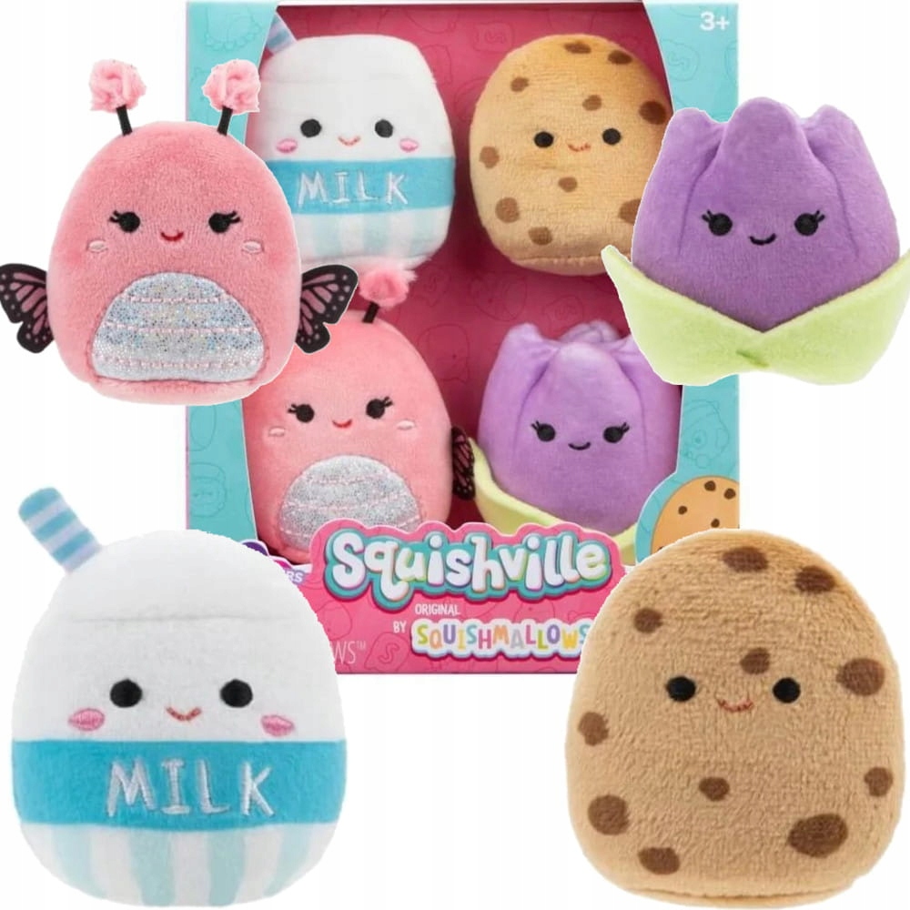 Squishmallows SQUISHVILLE Mini Squishmallow PERFECT PAIRS SQUAD 4-pak