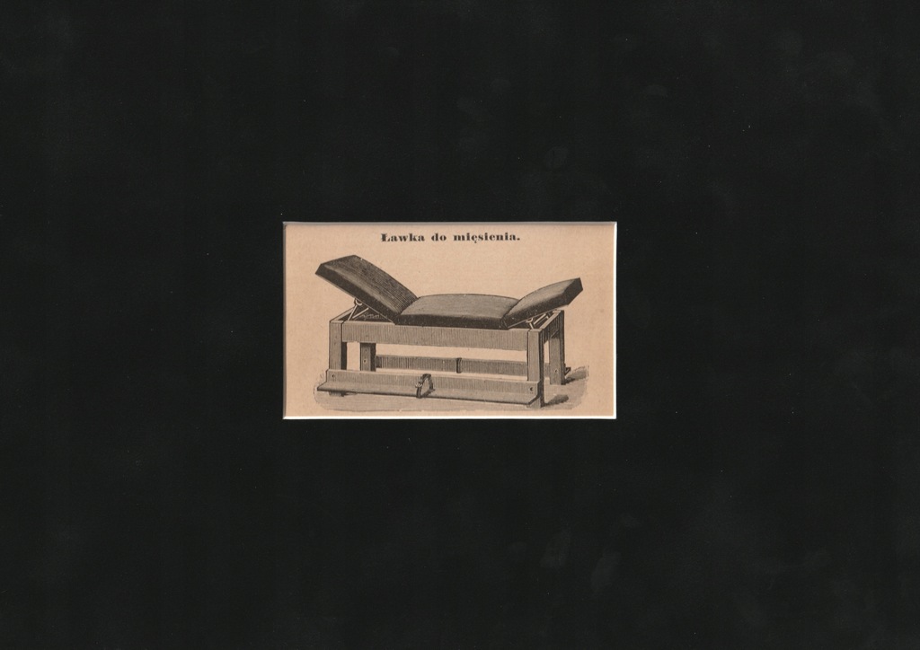 Łóżko do masażu - w passe-partout - ok. 1900