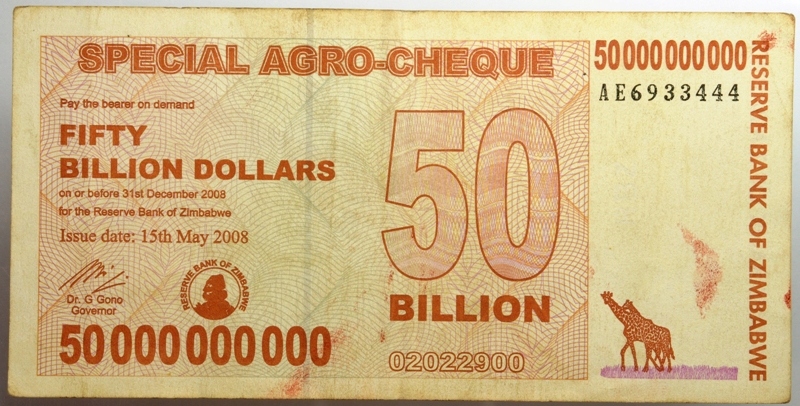 301. Zimbabwe, 50 bilionów dolarów 2008