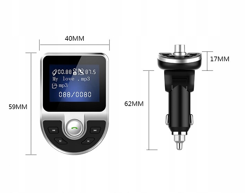 Купить FM-передатчик BT39 Bluetooth Пульт дистанционного управления 2xUSB 3.1A MP3: отзывы, фото, характеристики в интерне-магазине Aredi.ru