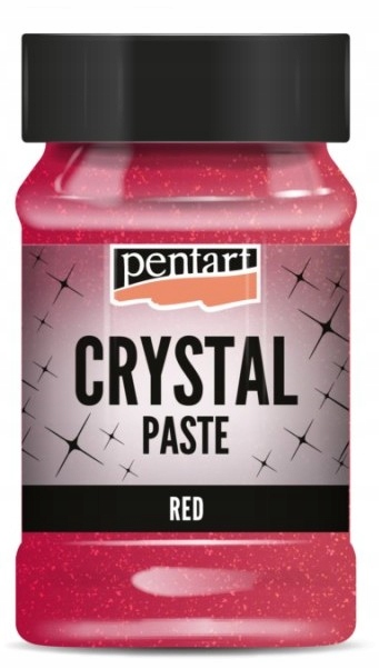 Pasta crystal 100 ml czerwona, Pentart