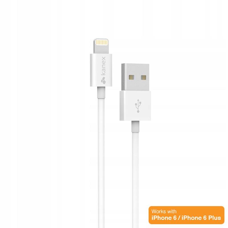 KABEL APPLE LIGHTNING MFI 2M BIAŁY KANEX
