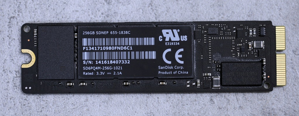 Apple ssd sd0256f deals