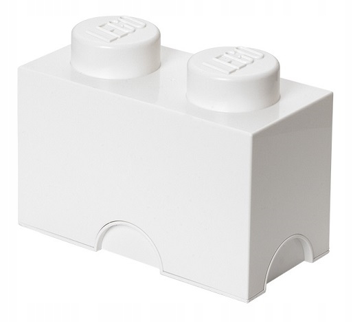 LEGO POJEMNIK PUDEŁKO KLOCEK 2 BIAŁY KOSZALIN