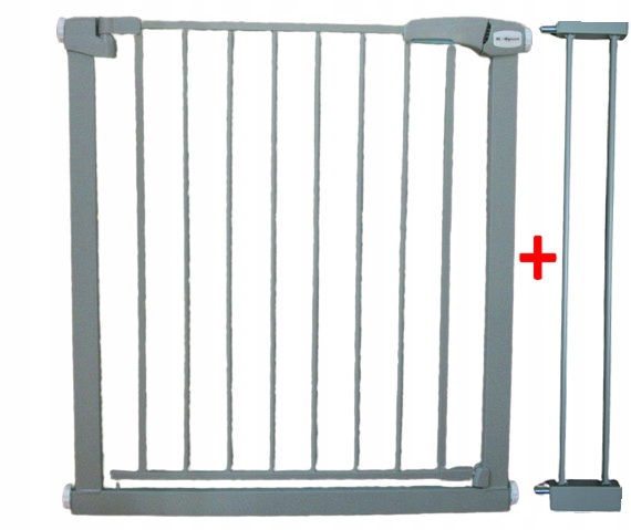 BRAMKA BARIERKA ZABEZPIECZAJĄCA SCHODY DRZWI ROZPOROWA METALOWA SZARA