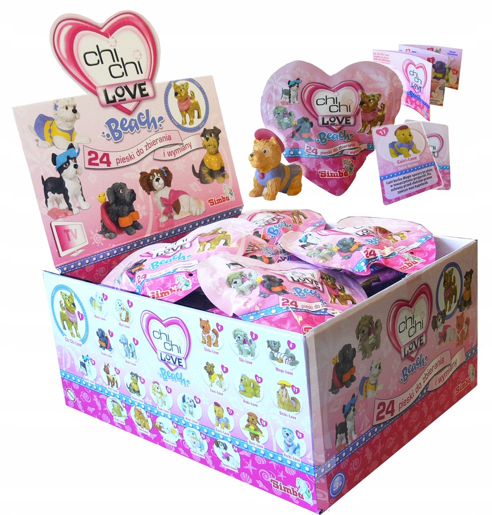 CHI CHI LOVE BEACH SASZETKA FIGURKA 45 SZT + PUDŁO
