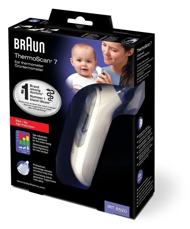 Termometr Braun IRT6520 dla dziecka do ucha biały