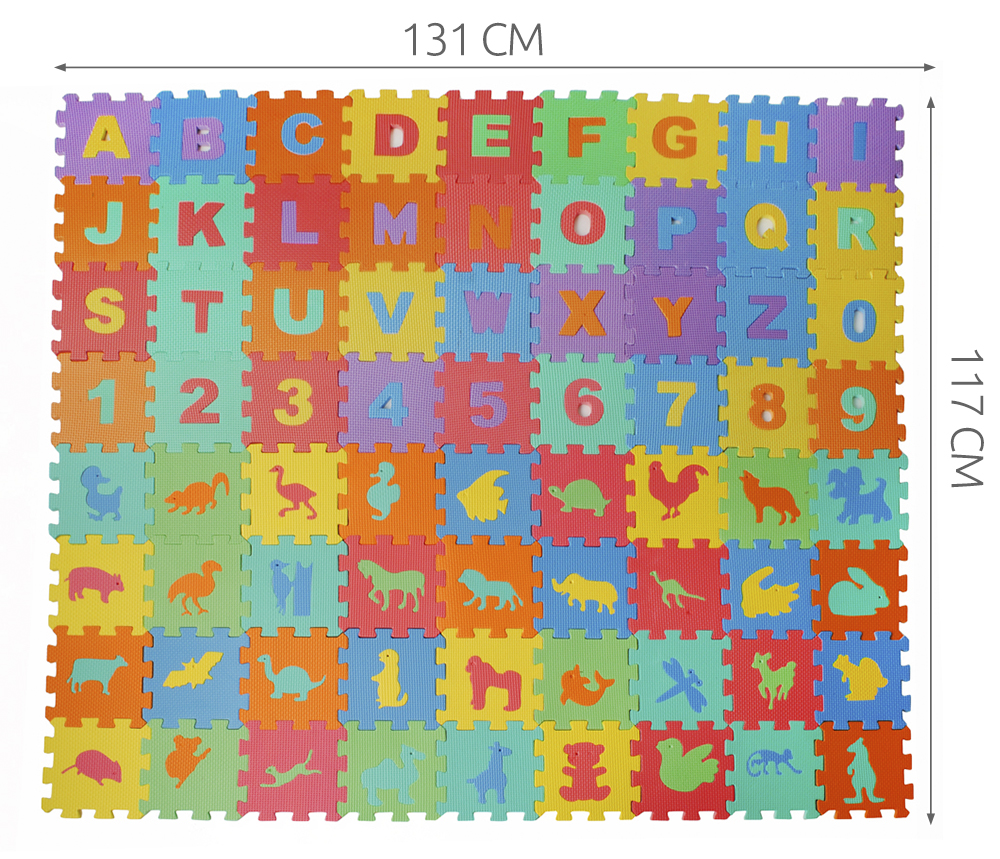 Купить Пенопластовый коврик-пазл с буквами и цифрами для детей 72 шт.: отзывы, фото, характеристики в интерне-магазине Aredi.ru