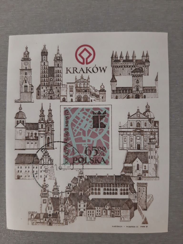 Polski Znaczek Pocztowy Kraków Stare Miasto BLOK 120 kasowany 1983 stempel