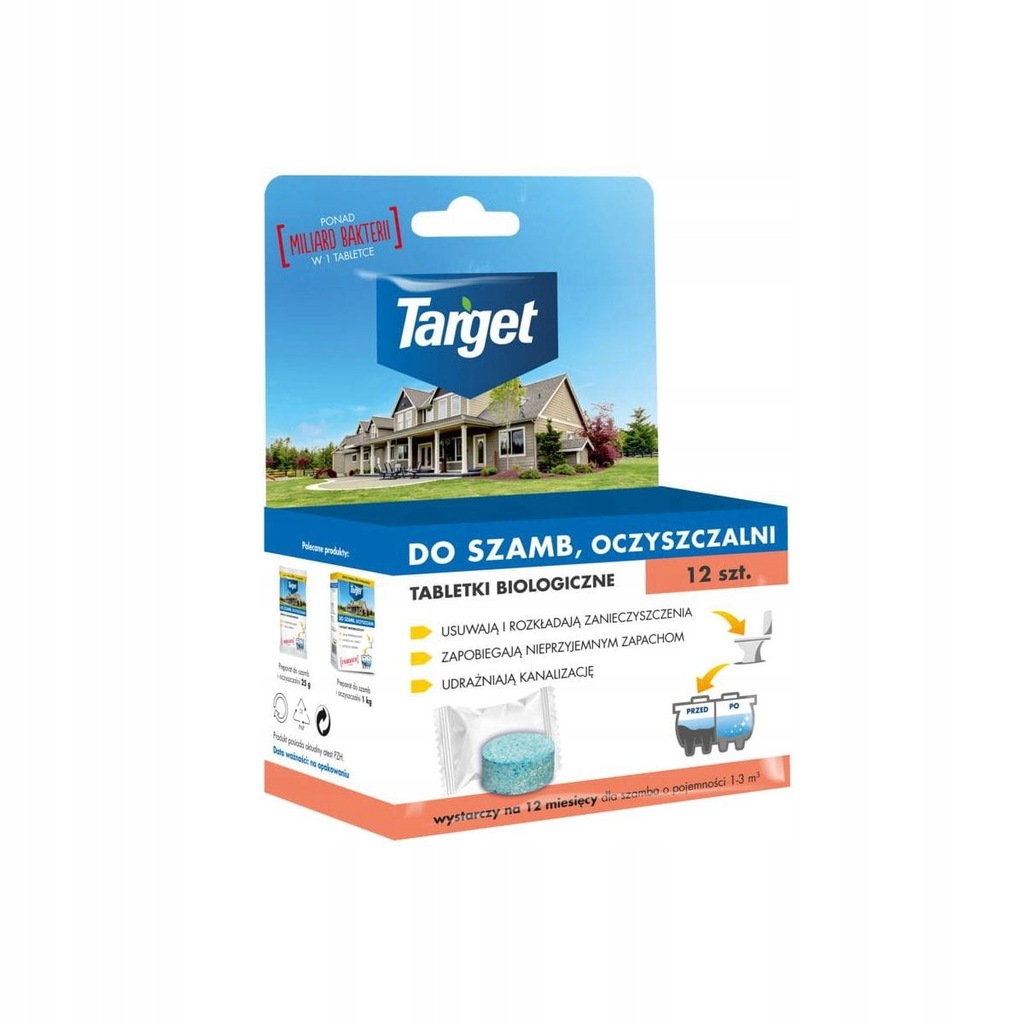 Tabletki biologiczne do szamb 12 szt. TARGET