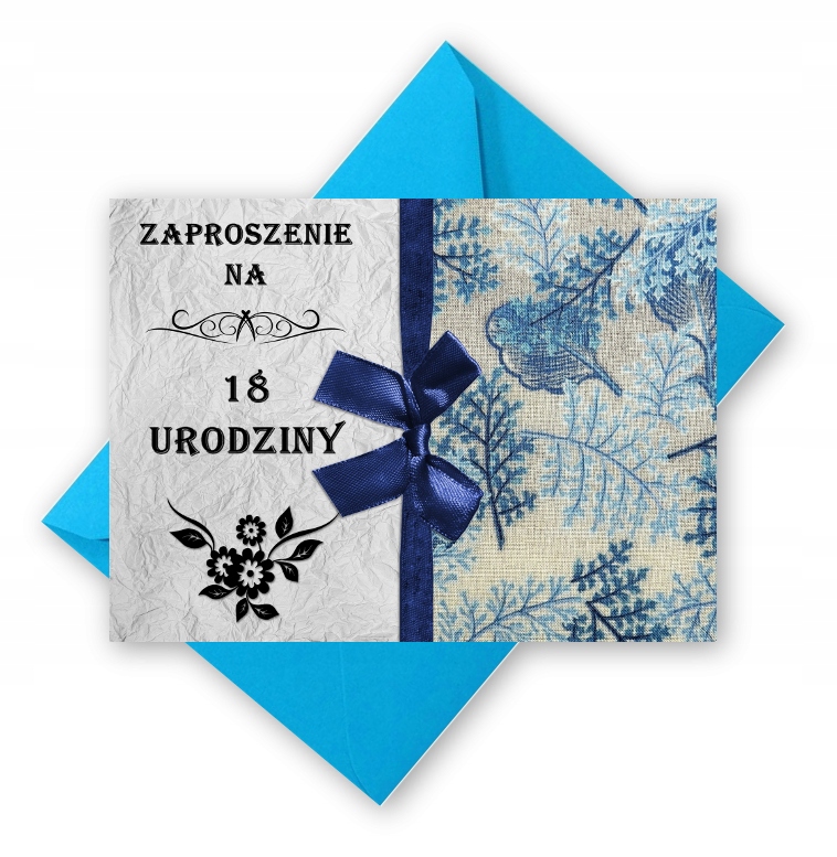 ZAPROSZENIE NA URODZINY 30 18 40 50 65 70 80 60 90