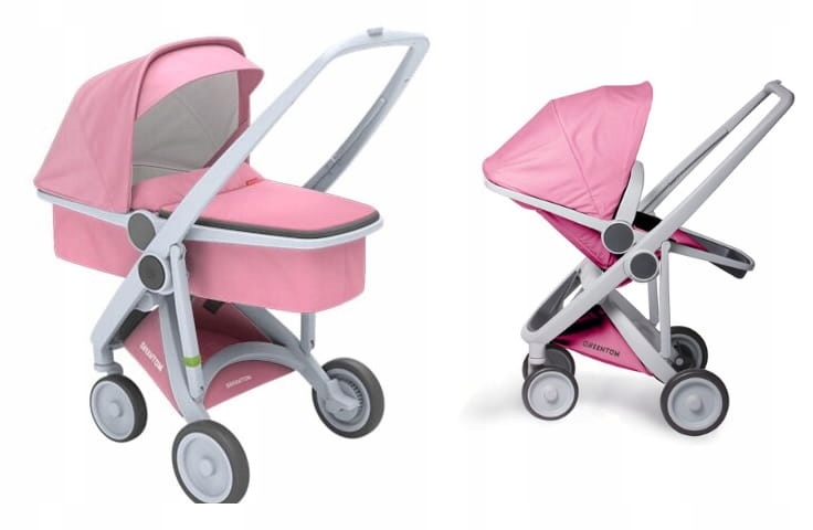 WÓZEK 2w1 GREENTOM UPP REVERSIBLE CARRYCOT PINK