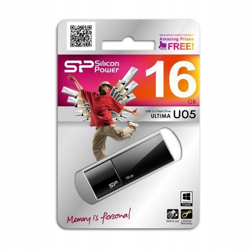 Silicon Power Ultima U05 16 GB, USB 2.0, czarny