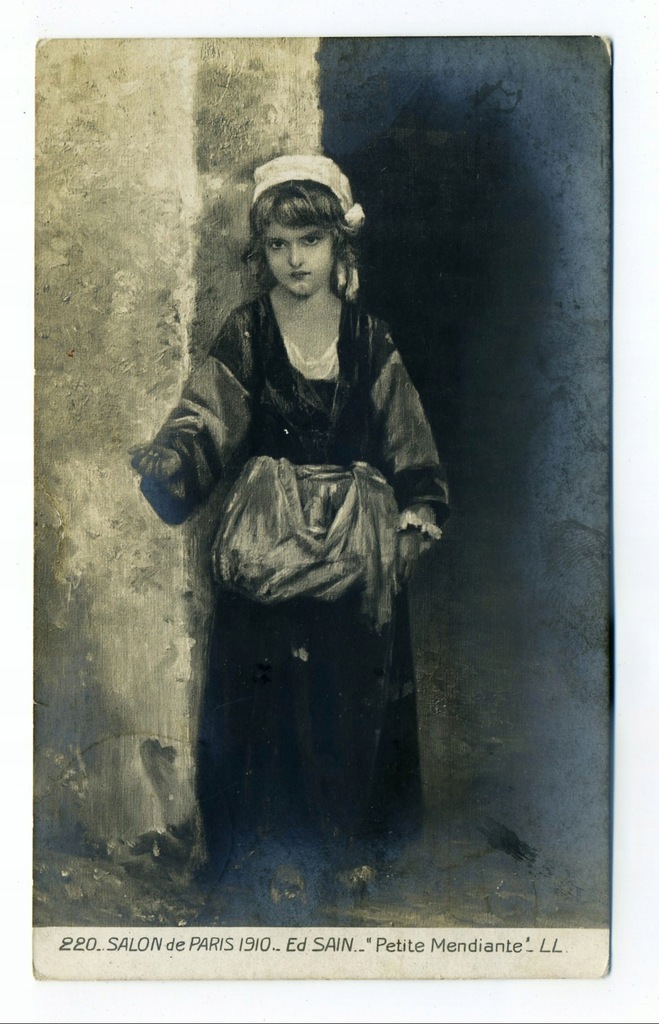 SALON PARIS - Ed SAIN "MAŁA ŻEBRACZKA", 1910