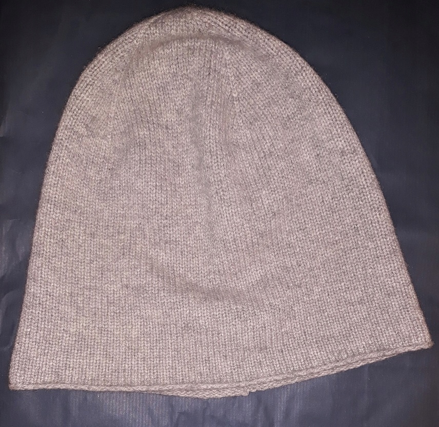 ZARA czapka 100% Kaszmir szara beanie miękka