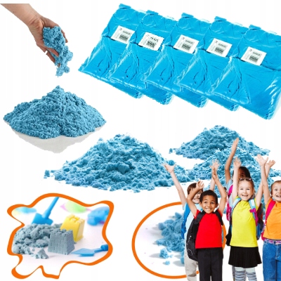 Piasek kinetyczny 1kg w woreczku niebieski piaskownica magiczny sand dzieci