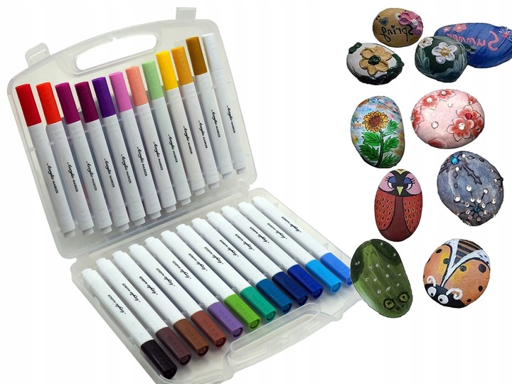 FLAMASTRY PISAKI AKRYLOWE DO RÓŻNYCH POWIERZCHNI 24szt Acrylic Marker