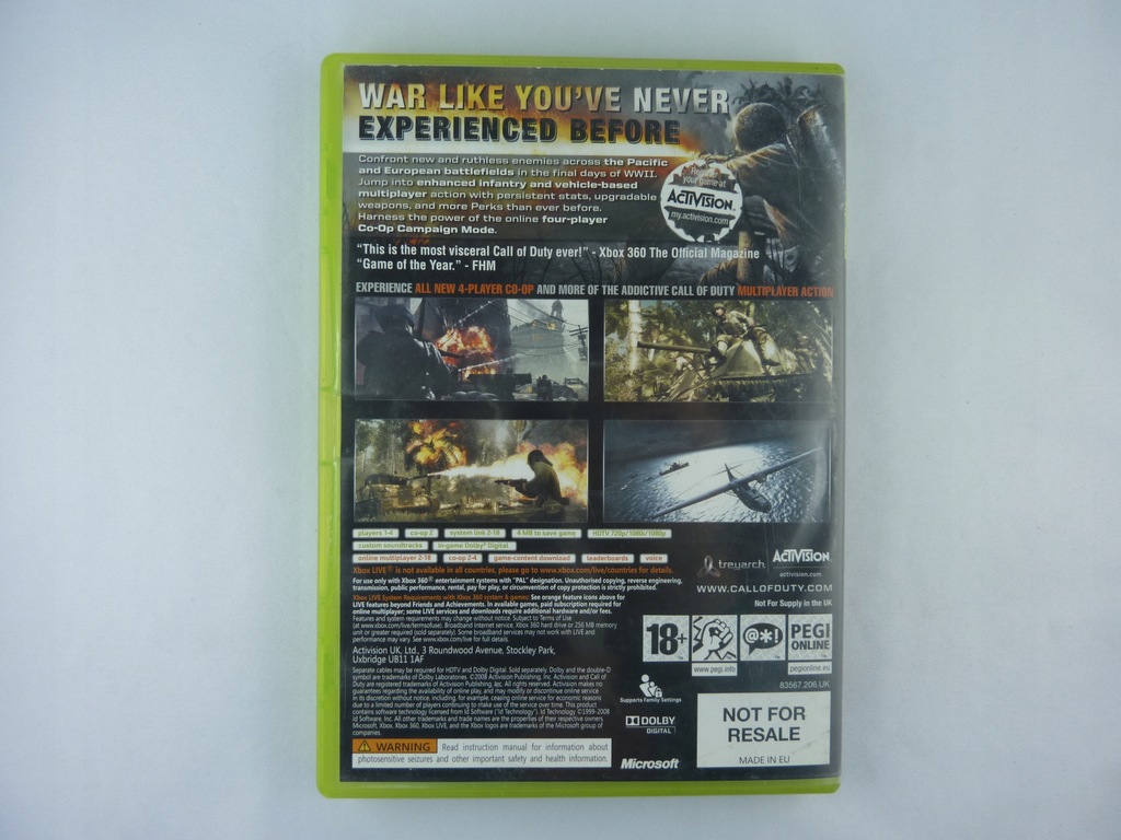 Купить CALL OF DUTY WORLD AT WAR XBOX 360: отзывы, фото и ...