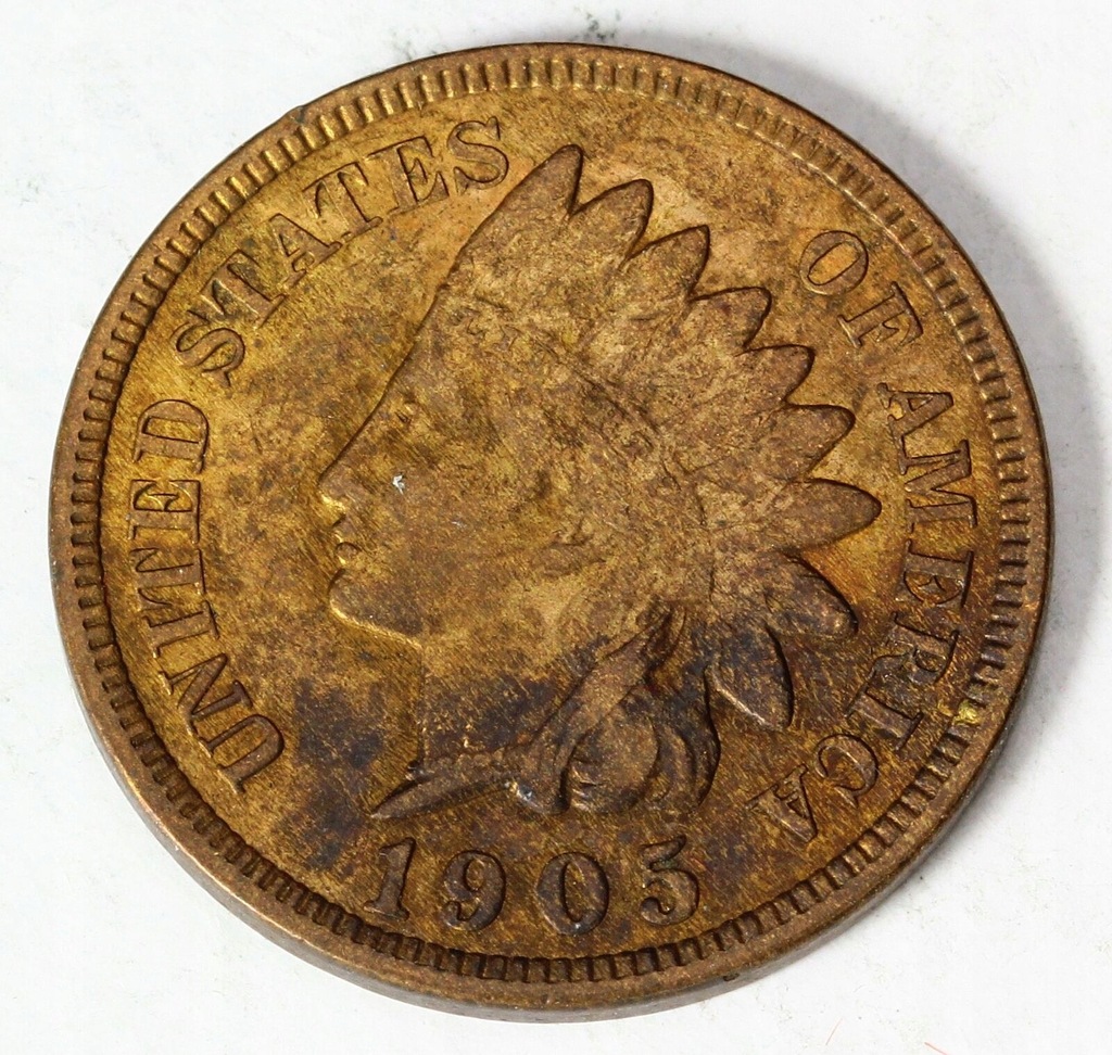 USA 1 Cent Indianin 1905r.