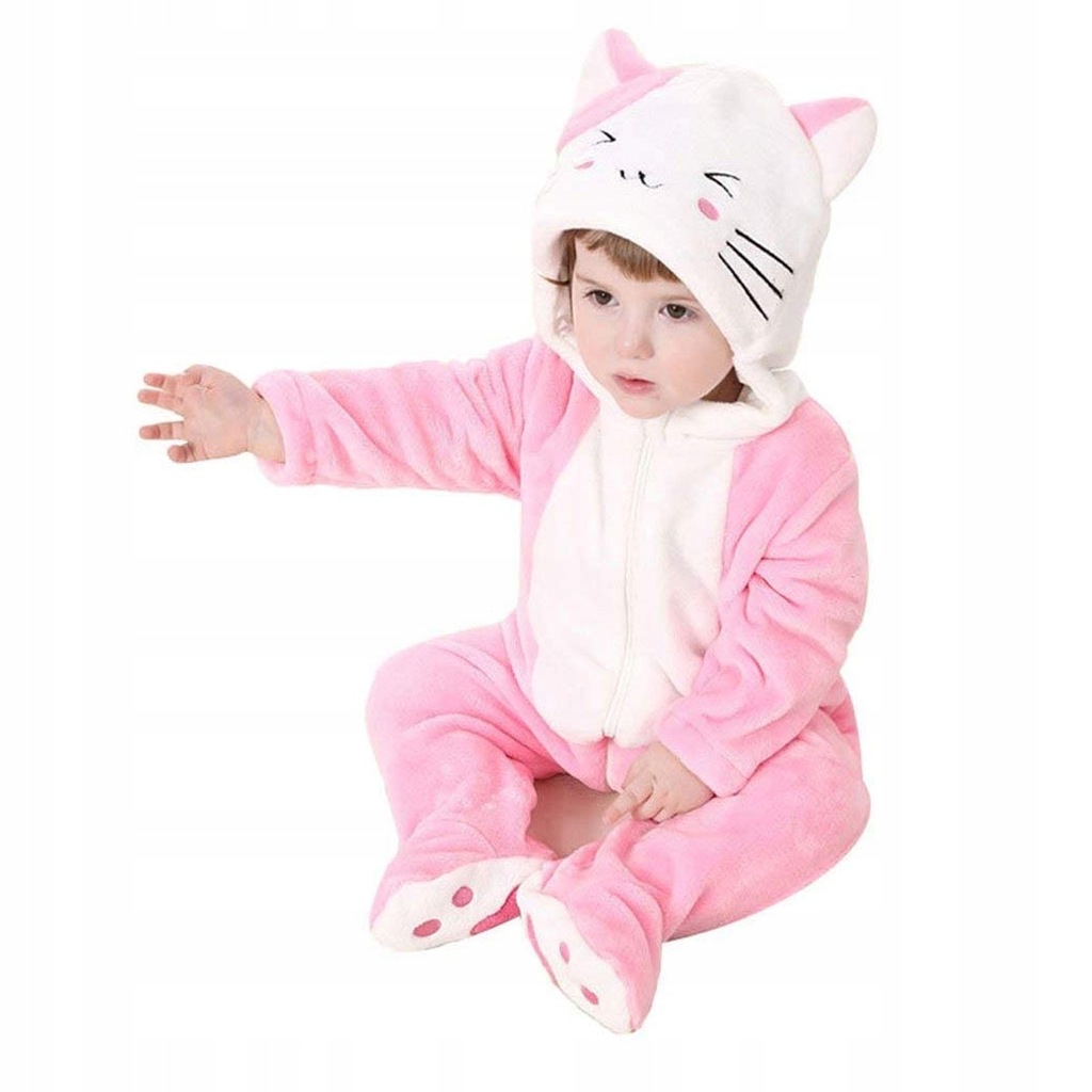 PIŻAMA onesie kigurumi dla dzieci KOT KOTEK 90 cm