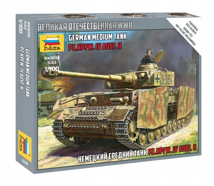 Zvezda 1:100 Pz.Kpfw.IV Ausf.H - GERMAN MEDIUM TANK