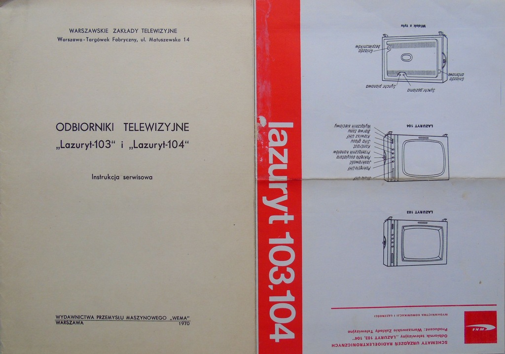 Lazuryt 103 104 instrukcja serwisowa + schematy