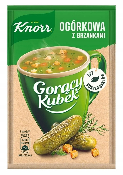 Zupa Knorr Gorący Kubek ogórkowa z grzankami 13 g