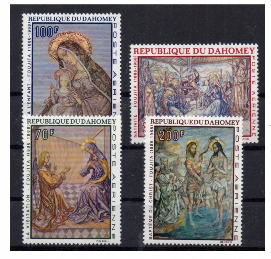 DAHOMEY MALARSTWO - znaczki pocztowe, zestaw.