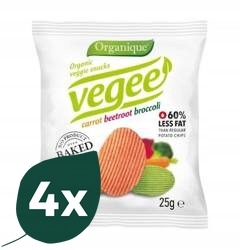 Zestaw 4x Organique - Vegee chipsy warzywne 25 g