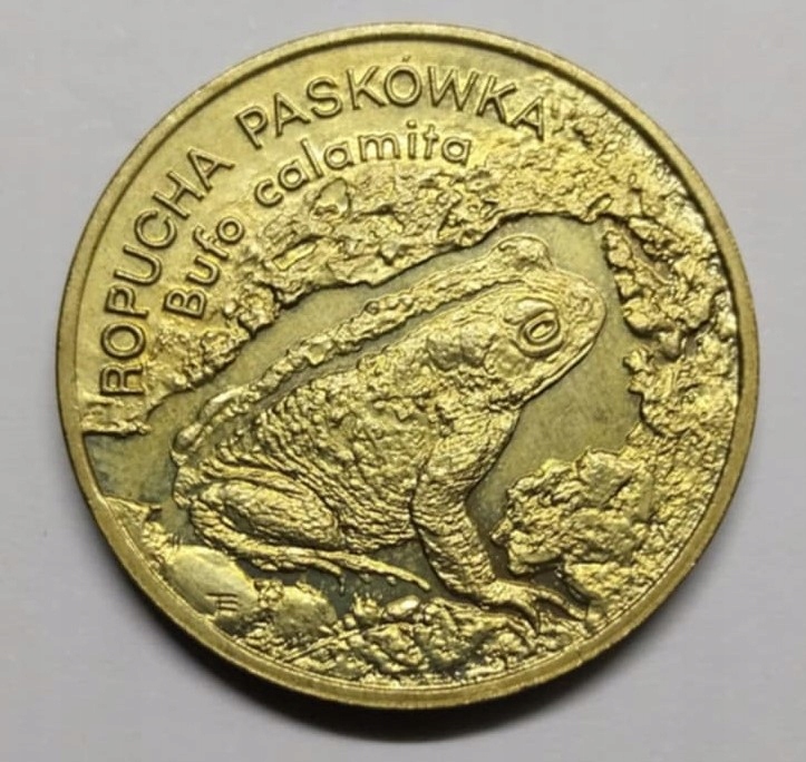 2 zł ROPUCHA PASKÓWKA - 1998r