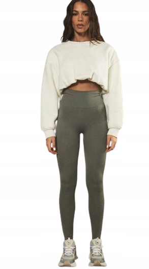 MISSPAP LEGGINSY DAMSKIE SZARE SPORTOWE M VAS