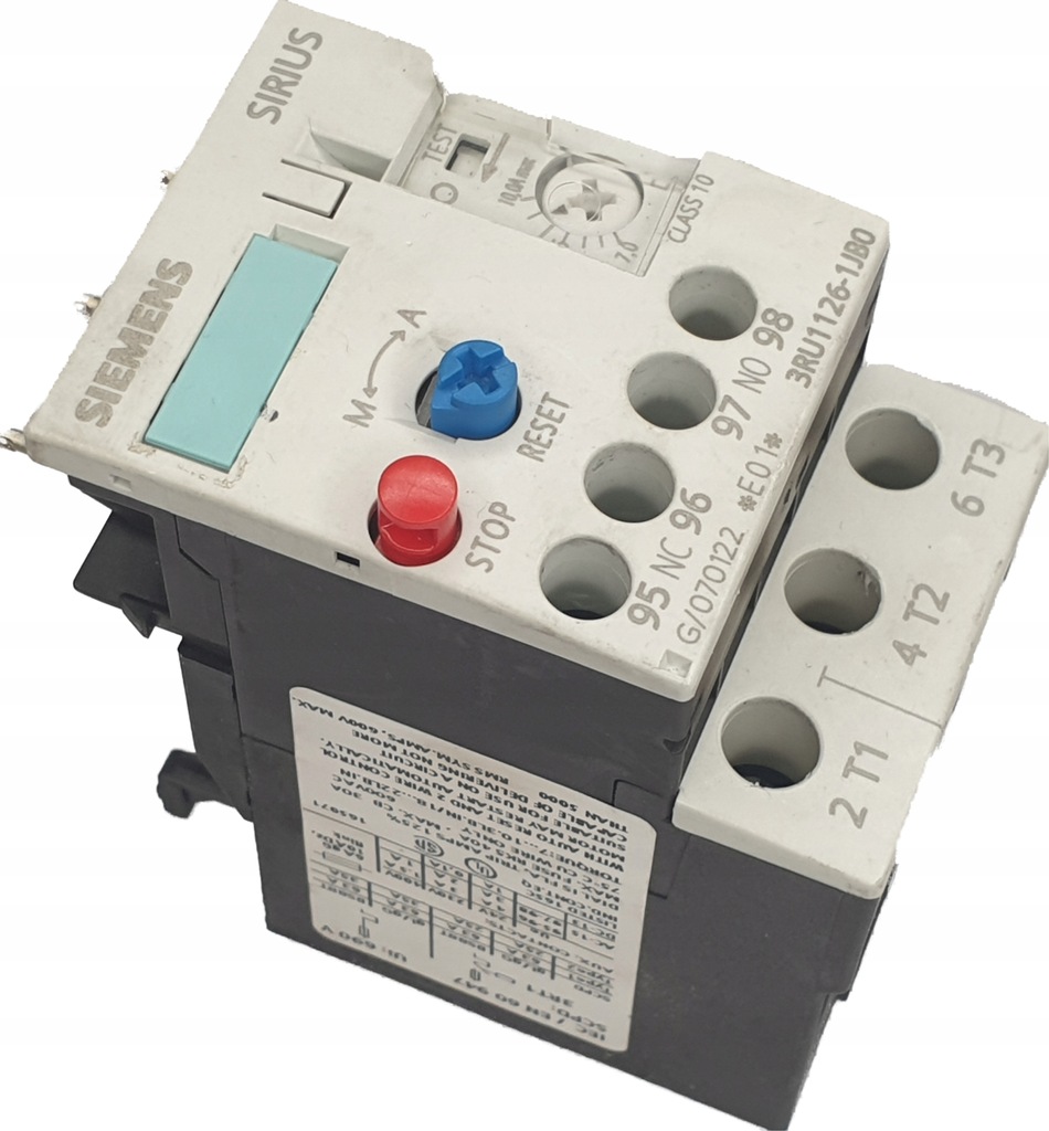 przekaźnik przeciążeniowy / termiczny SIEMENS 3RU1126-1JB0 7-10A * 4kW